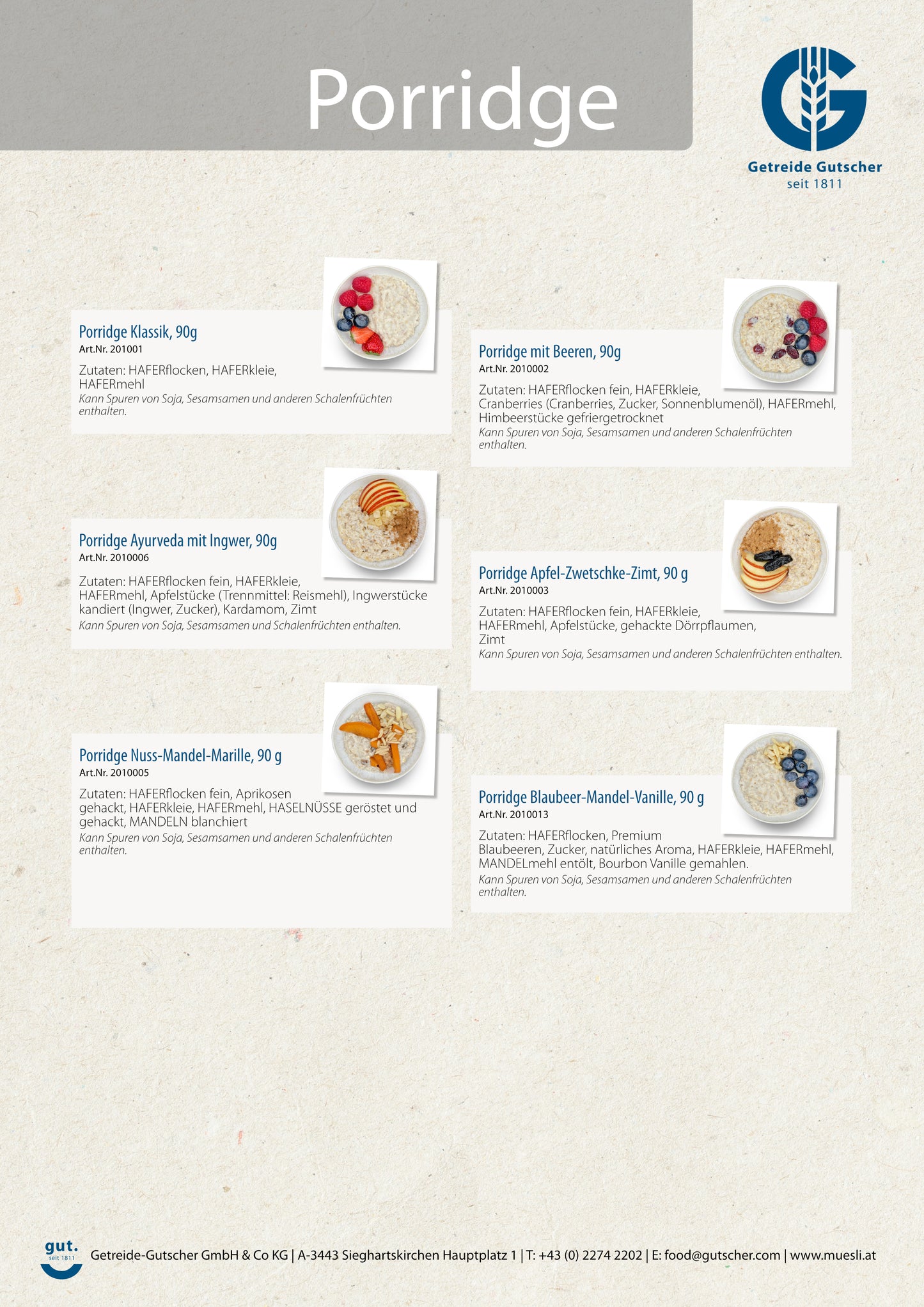 Porridge - Probierpaket