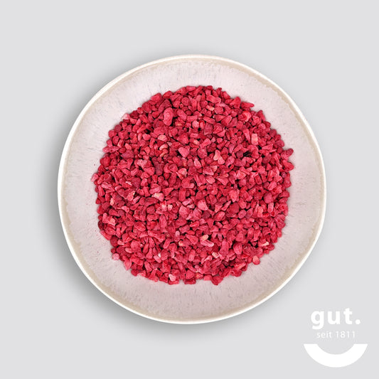 Himbeerstücke gefriergetrocknet